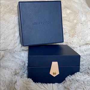 Louis Vuitton leather Fine Jewelry boxes.